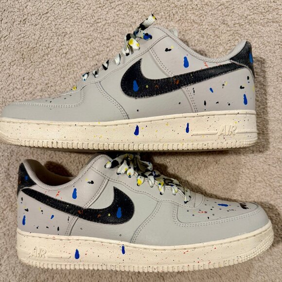 Nike Air Force 1 Low Paint Splatter Bone - Picture 1 of 4